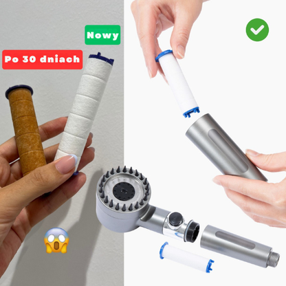 HydroAura - Słuchawka prysznicowa z filtrem wody